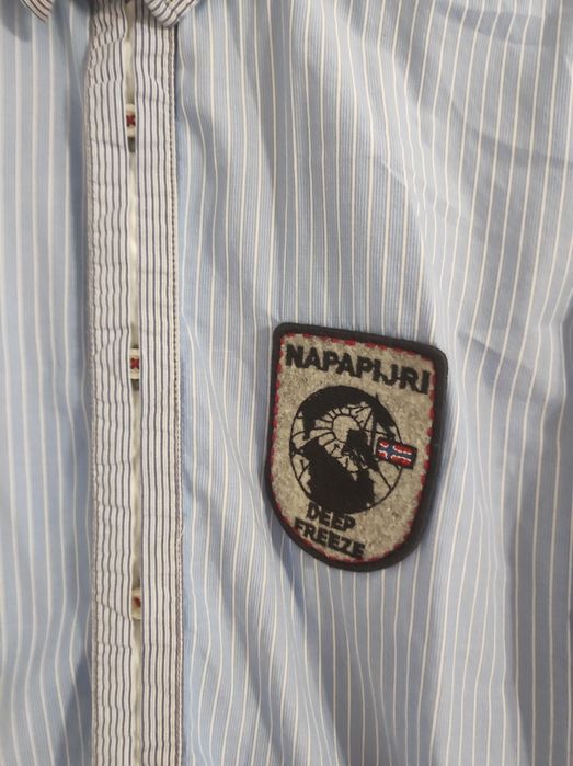 Napapijri sportowa koszula w paski L męska