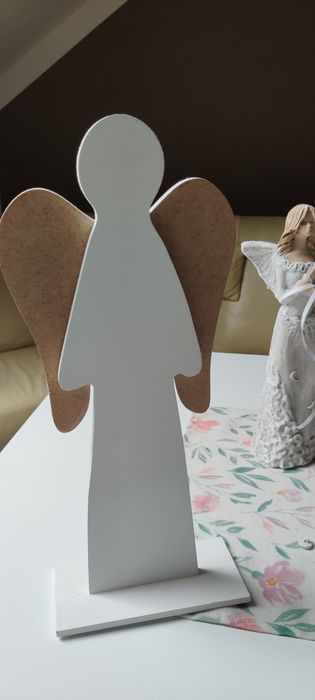 Figurka ozdoba rzeźba 40cm drewniana anioł
