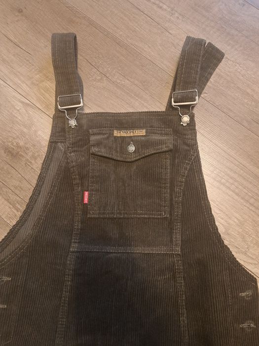 Sukienka ogrodniczki ciążowe khaki rozm. S M L plus spodnie ciążowe kh