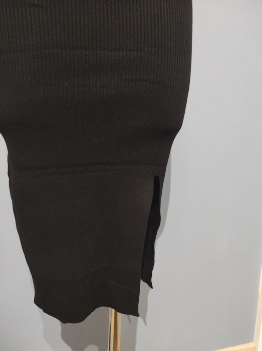 Mała czarna Sylwester klasyka elegancka sukienka prążek ,S, M, L, 36