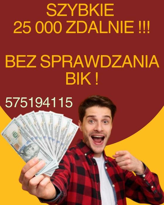 Szybka pożyczka bez zbędnych formalności , bez BIK , cała Polska