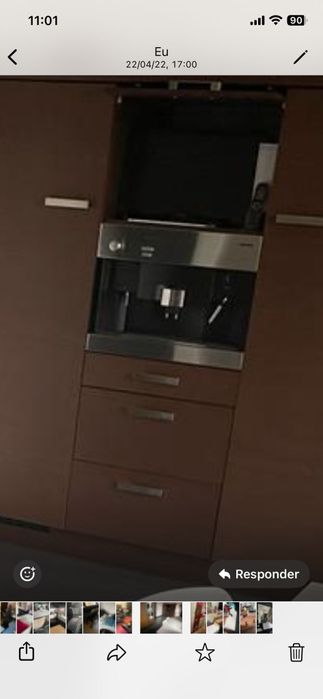 Movel de cozinha  com maquina de café automatica MIELE e frigorifico e arca encastraveisE