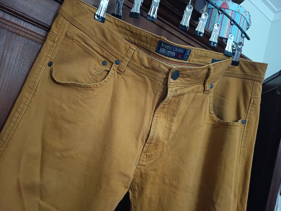 Calças mostarda tipo jeans64309608317441121