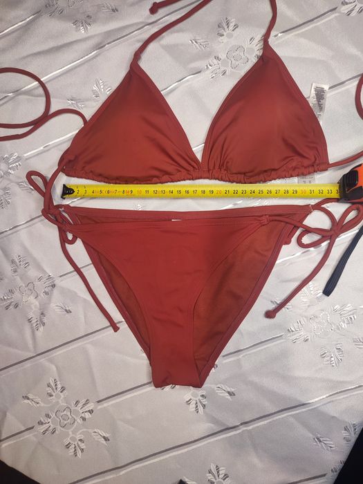 Brązowy strój kąpielowy dwuczęściowy biustonosz 42 bikini 36