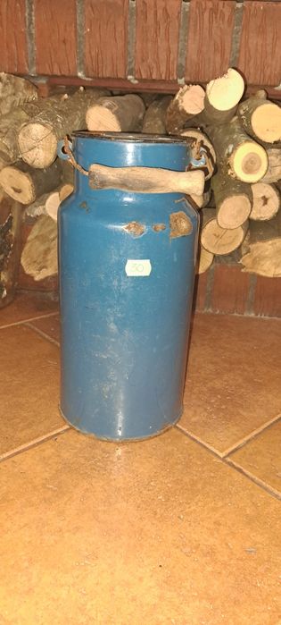 Kanka emaliowana, stara,retro,PRL,doniczka,ozdoba