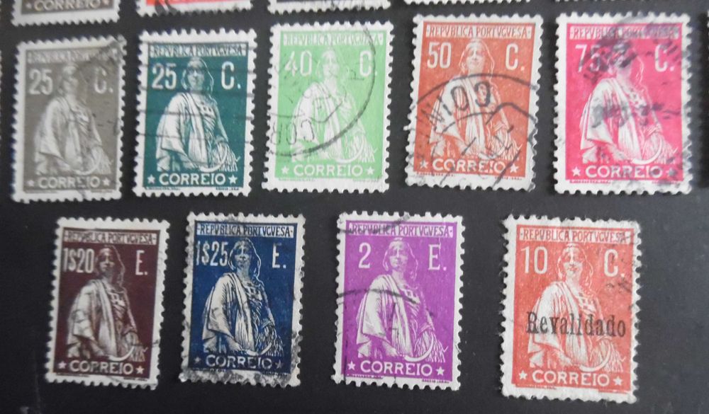 Selos Portugal - Lote de CERES novos e usados c/ bons valores filatélicos