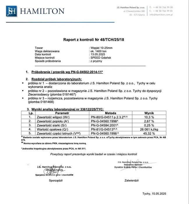 Ekogroszek Komir +26 MJ | Transport