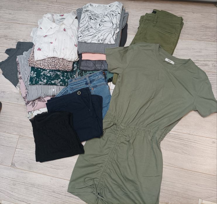 Ubrania mega paka damskie sieciówki wiosna koszulki spódnica spodnie