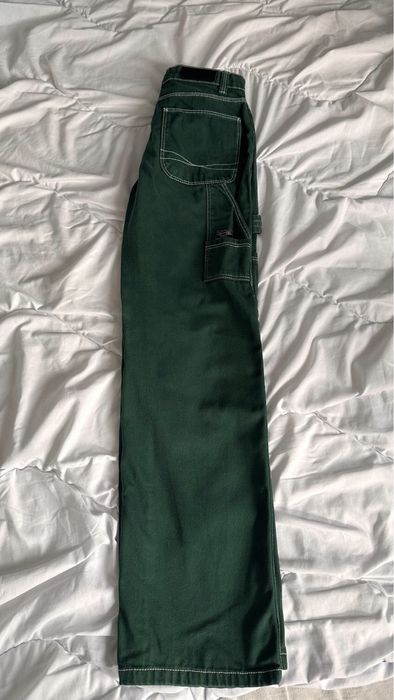 Zielone jeansy straight
