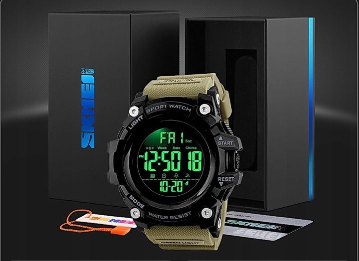 Wojskowy Zegarek Męski Skmei S-shock Wodoodporny Nowy Model Duży Ekran