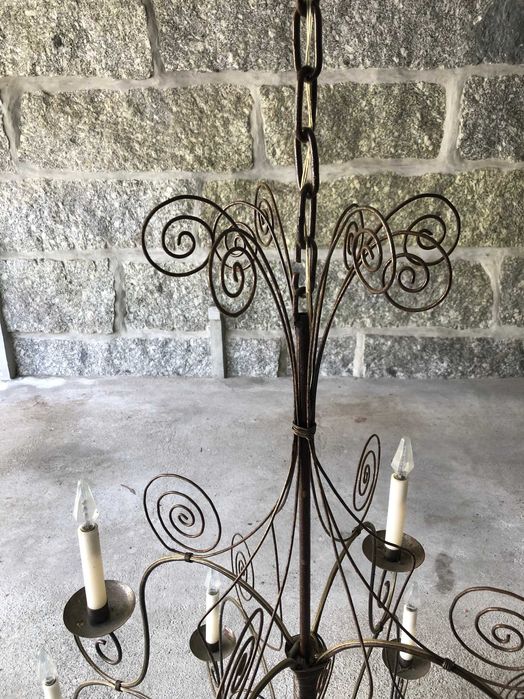 Candeeiro de ferro forjado grande – 120cm altura/diâmetro
