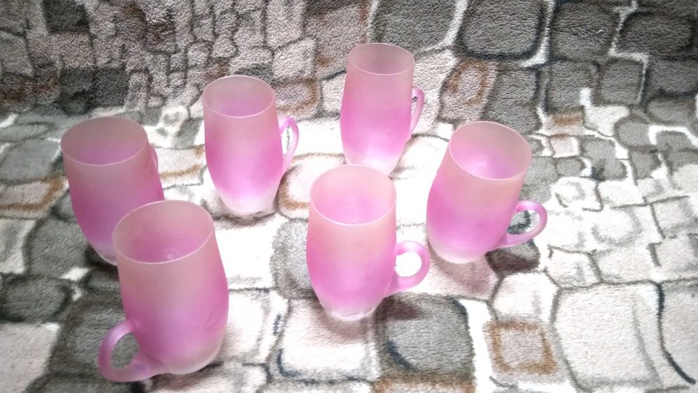 Набор праздничный стеклянный матовый с цветным дном