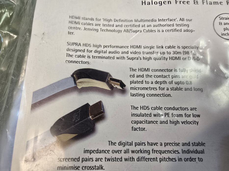 SUPRA wysokiej jakości kabel HDMI high end 10 m.