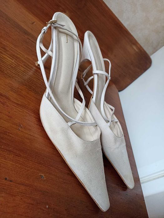 Білі весільні туфлі з натуральної замші Jasper Conran 41 розмір Італія