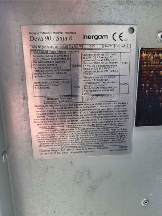 Fogão Hergom aquecimento central