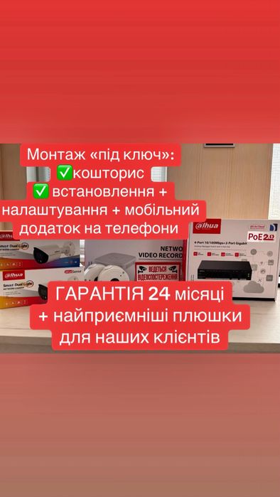 Відеоспостереження з монтажем Київська область
