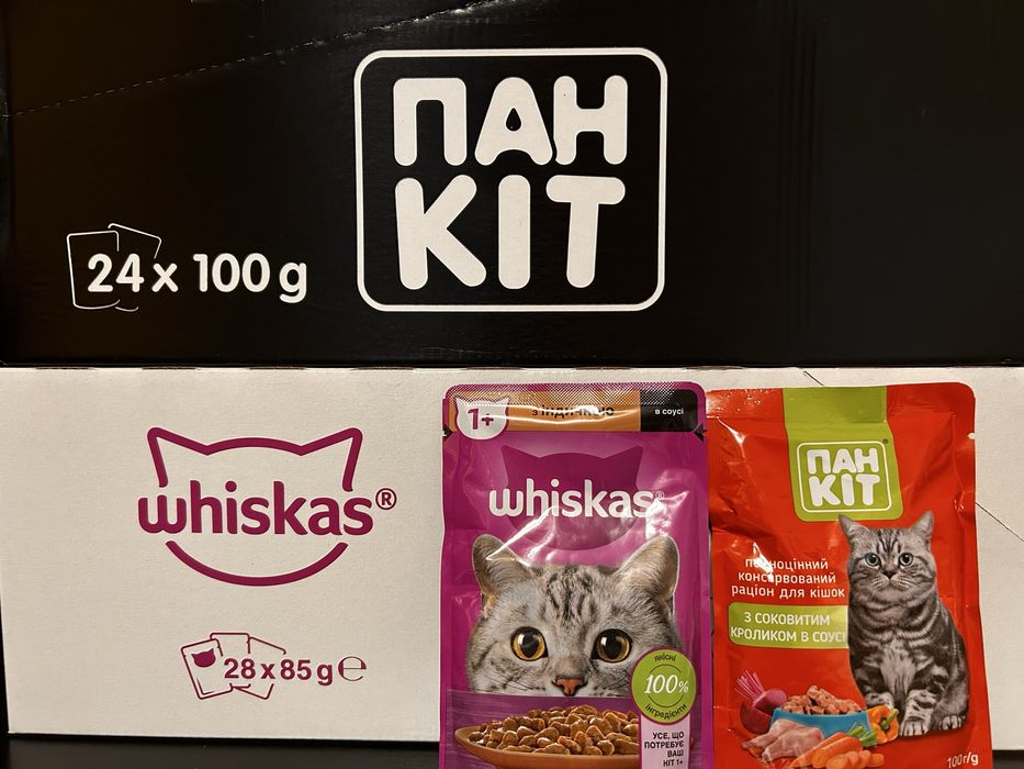 Вологий корм для котів Whiskas \ Пан кіт