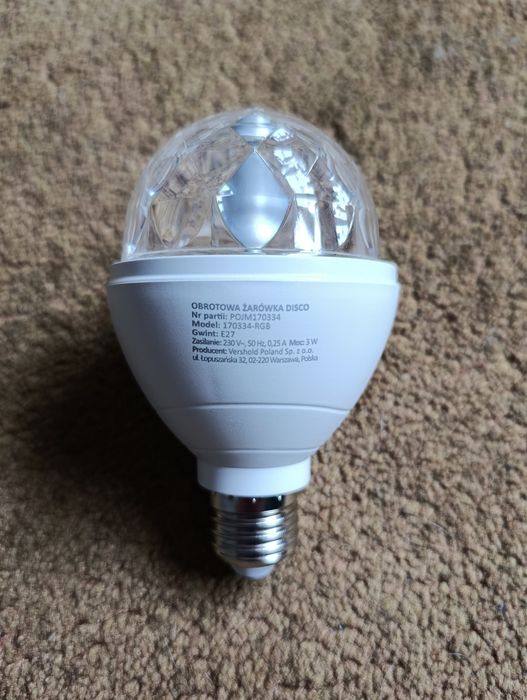 Żarówka disco obrotowa