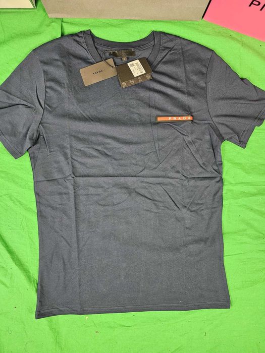 Koszulka męska t-shirt nowość koszulki prada granatowa