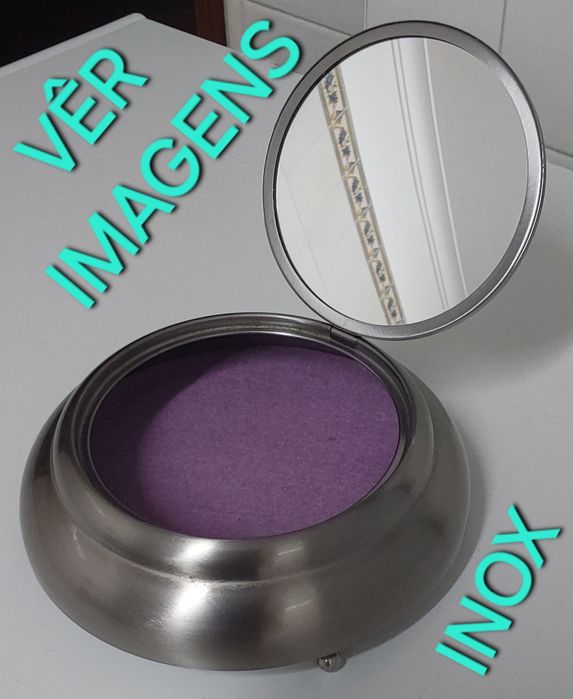 GUARDA JÓIAS BONITO E VINTAGE DE INOX. Casa,Viagem,Quarto,Wc,Sala.