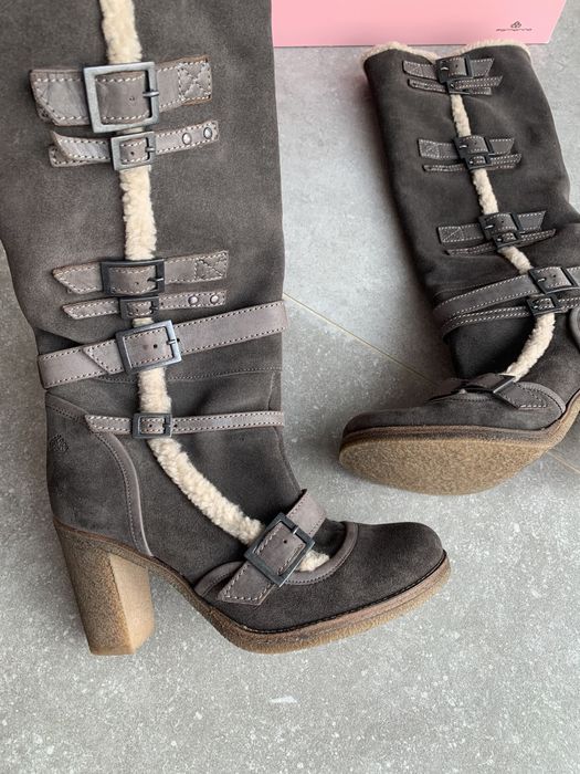 Fornarina kozaki 38 skóra naturalna z misiem