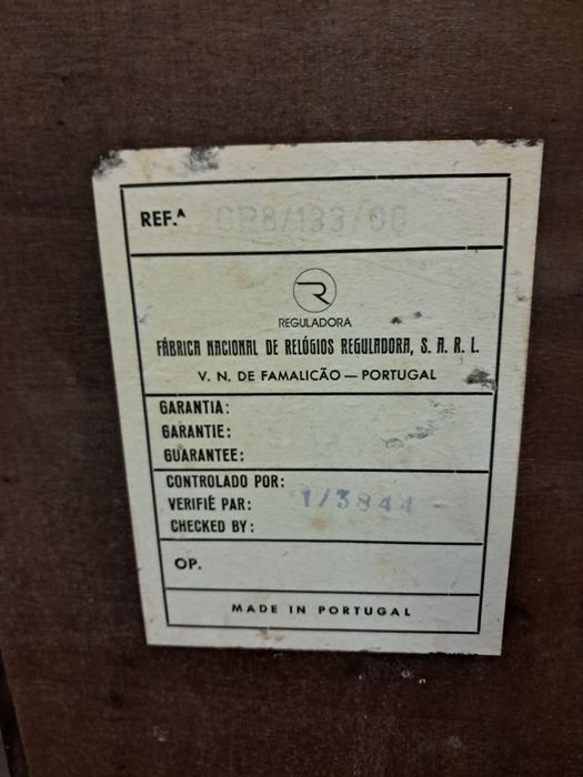 Relogio cavalinho da Reguladora