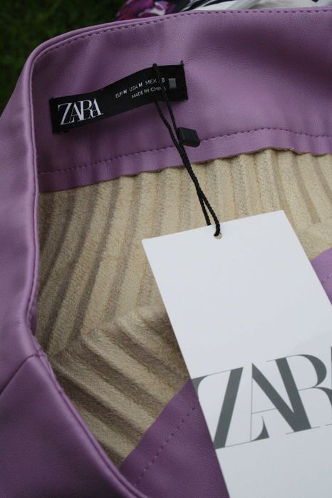 Spódnica mini Zara liliowa y2K fioletowa tenisowa
