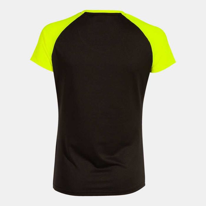 T-Shirt Mulher XL Padel NOVO - Joma Elite X Preto/Amarelo Fluorescente
