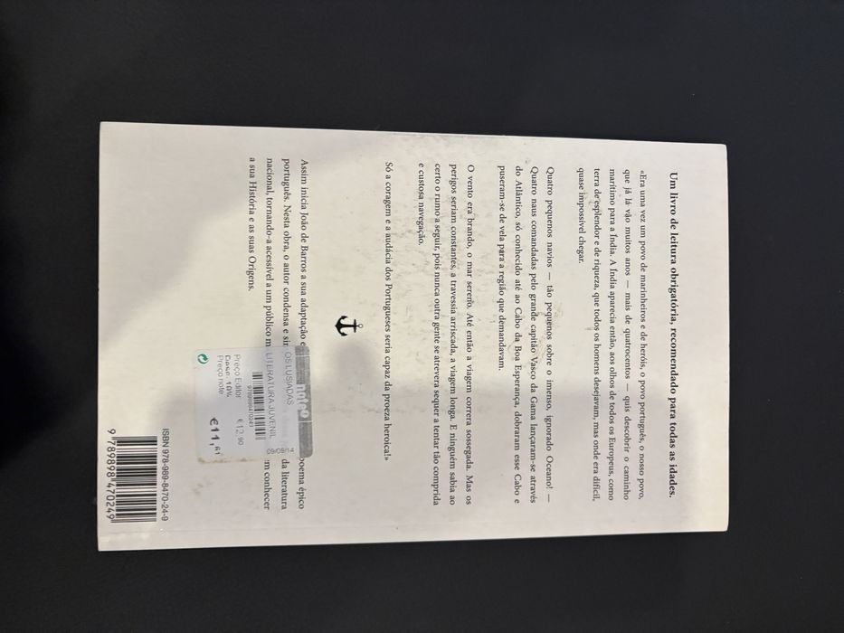 Livro Os Lusíadas de Luis Vaz de Camões Contados às crianças