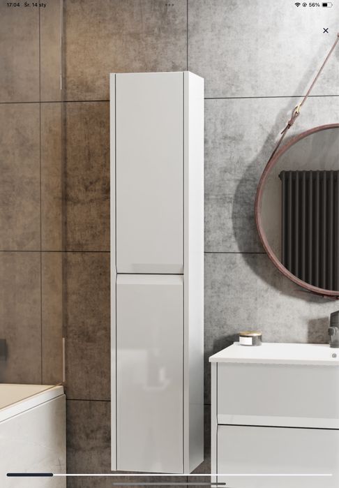 Słupek łazienkowy 30x150 biały połysk paladium