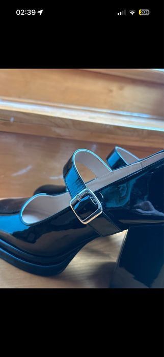 Czarne Buty Na platformie Steve Madden 40 Mary Jane