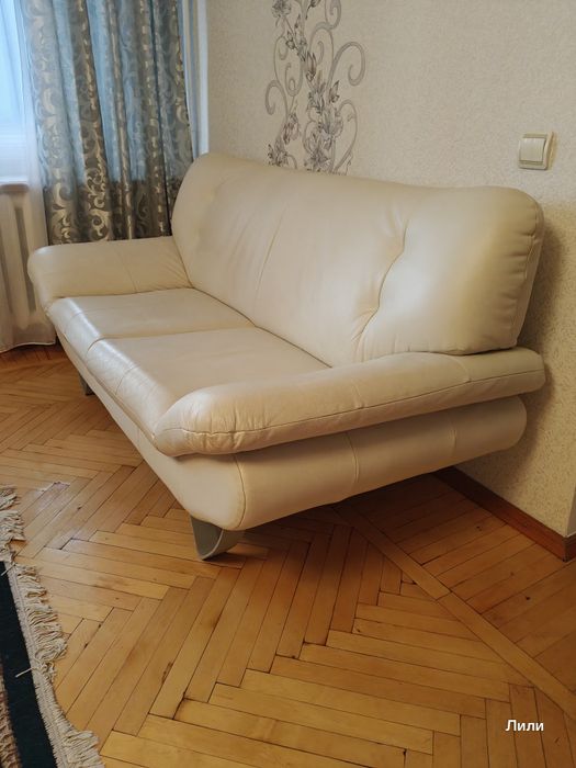 Шкіряні дивани + крісло