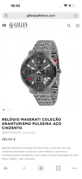 Relogio maserati grandturismo v8