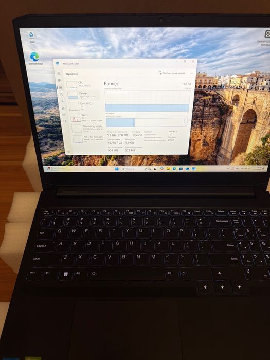 Najtaniej Mocny Gamingowy Laptop Lenovo 16Gb 512Gb SSD Rtx 3050 i5-11G