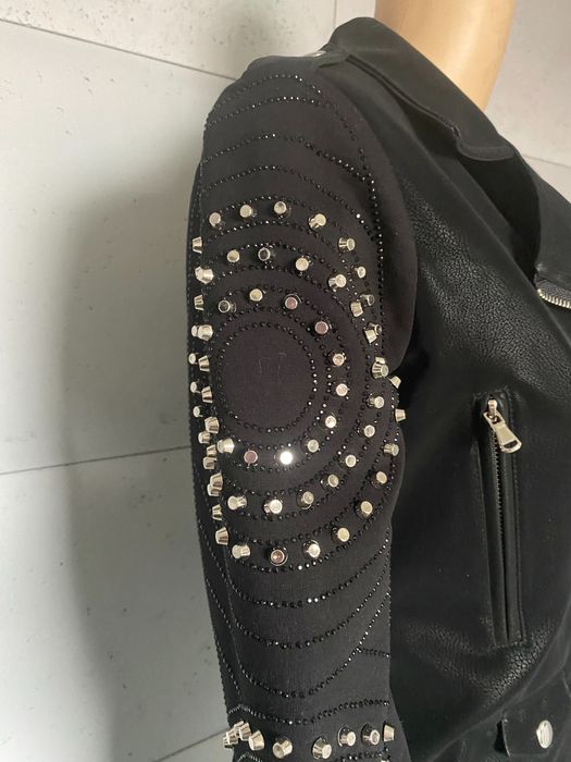 Luksusowa ramoneska z kamieniami i cwiekami S