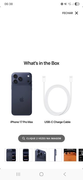 Iphone 17 Pro max 256 GB novo selado