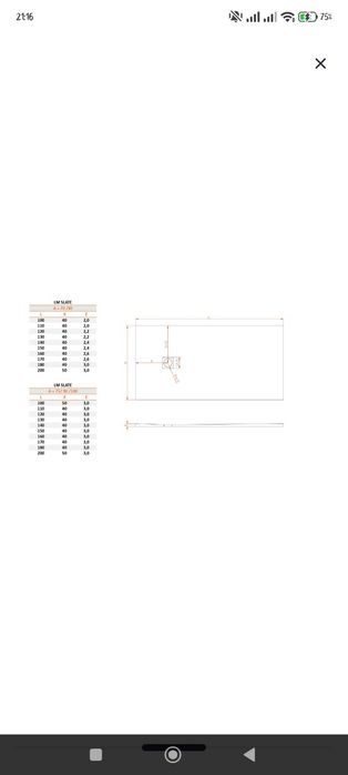 Base duche branca   70×170
