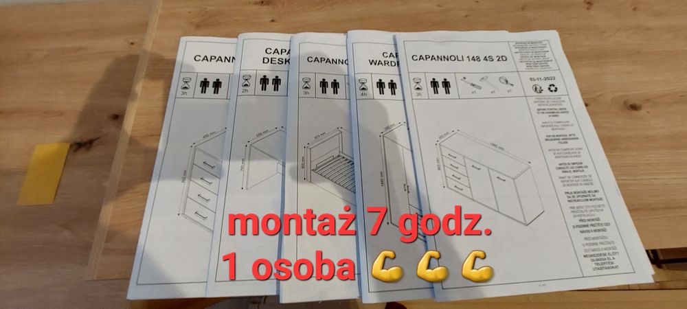 Skręcanie montaż mebli szafa, komoda...