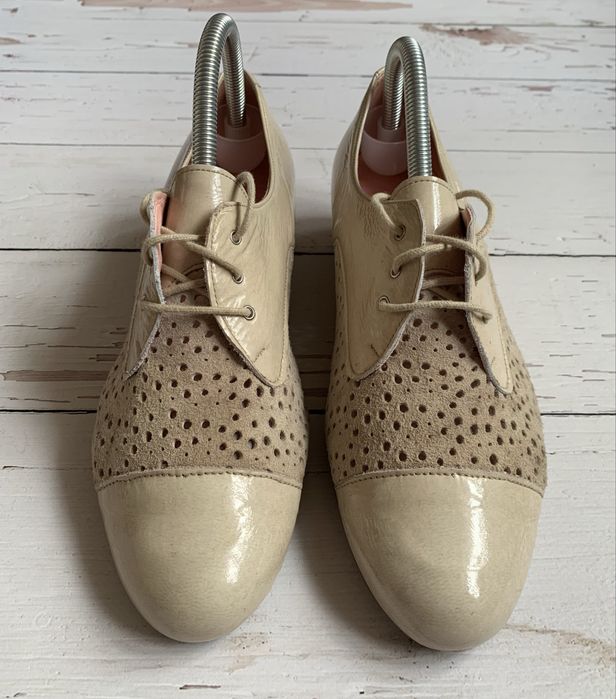 Stylowe Skórzane Trzewiki Damskie Pitillos 40 Spain Luxury Brand !