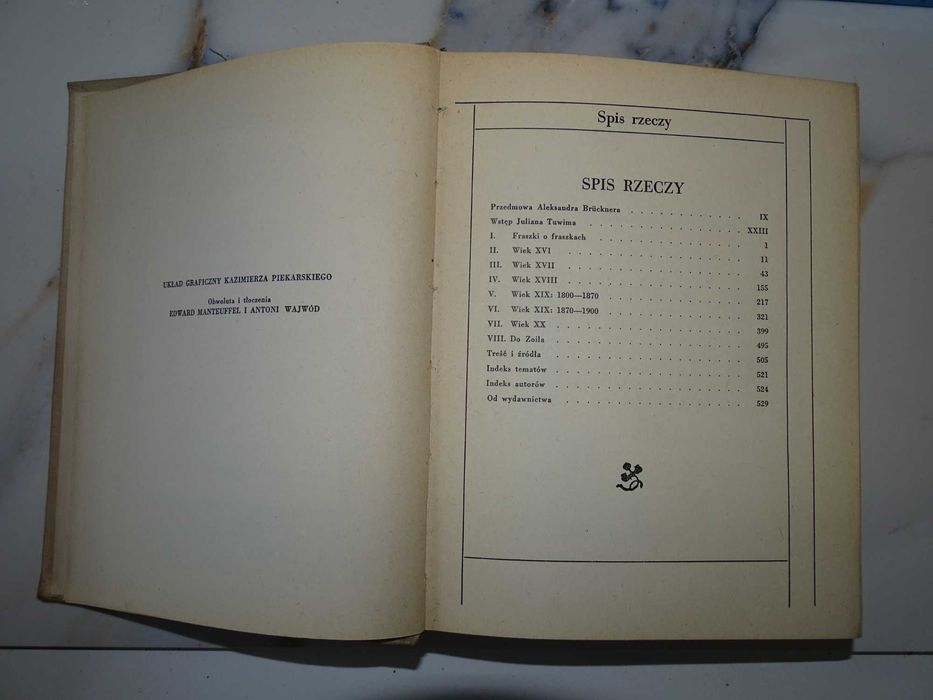 Julian Tuwim: Cztery wieki fraszki polskiej. 1957 r.