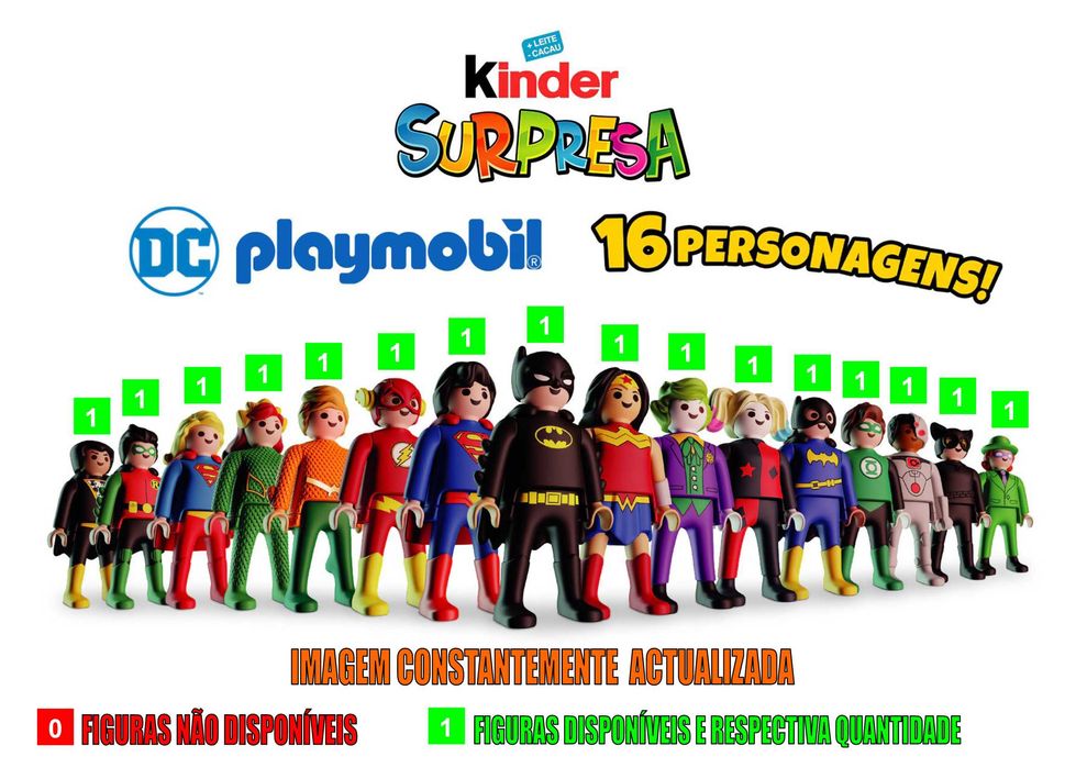 Colecção Completa Figuras Kinder Ovo / Playmbobil.