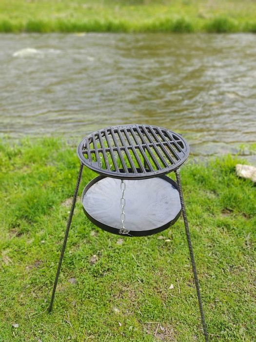 Сковорода із диска 50 см з кришкою, ручки, ніжки, Садж на вогонь