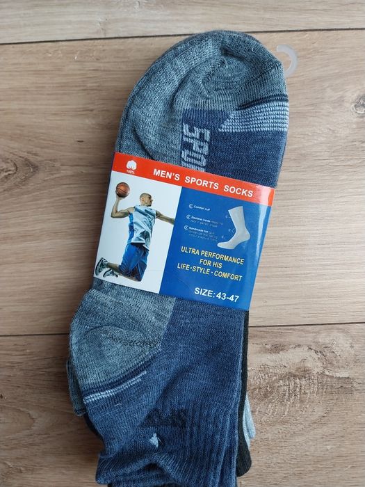 Skarpety męskie za kostkę sport 43-47