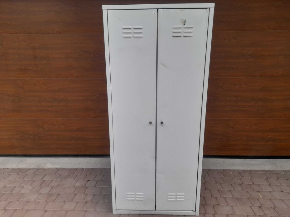 Szafa BHP ubraniowa podwójna zamki na klucz 180x80x49