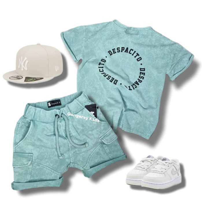 Despacito spodenki tshirt dekatyzowany cargo mint