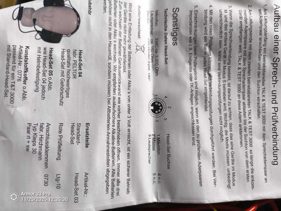 Tester zestaw do testowania i lokalizowania przewodó-Talk Test 3000