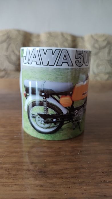 Kubek ceramiczny z motywem Jawa 50 Mustang