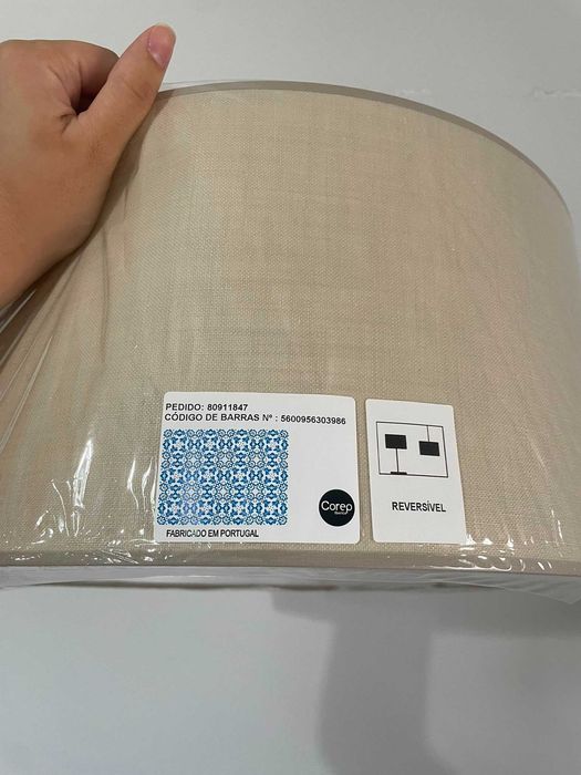 Abajur texturado 2 unidades - novo com etiqueta