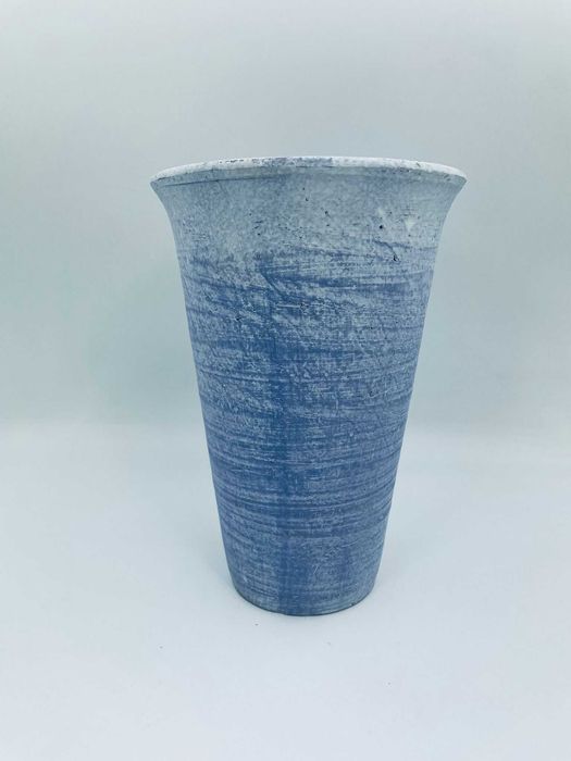 Osłonka, doniczka, wazon fioletowy ceramiczny