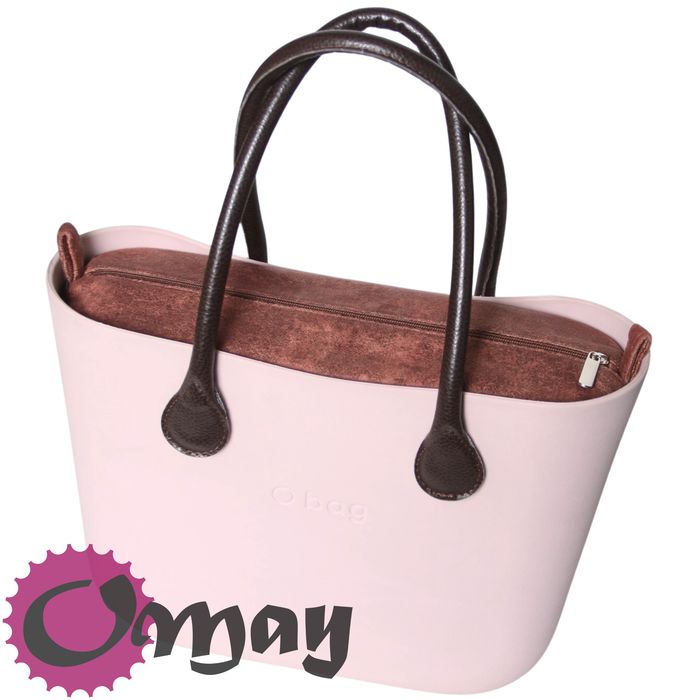 Brązowy organizer do OBAG STANDARD welur elegancki 2 kieszenie OMAY